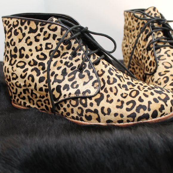 cheetah print wedge loafer boots - Picture 2 of 3